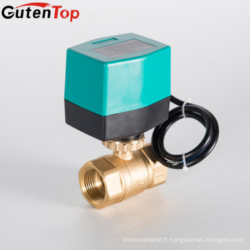 Robinet à tournant sphérique électrique en laiton de moteur de Gutentop 12V pour l&#39;eau